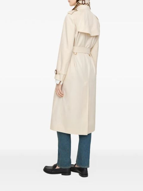 Burberry long tropical gabardine Waterloo trench coat - Neutrals