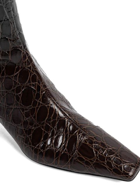 Giuseppe Zanotti Brenda crocodile-effect boots - Brown