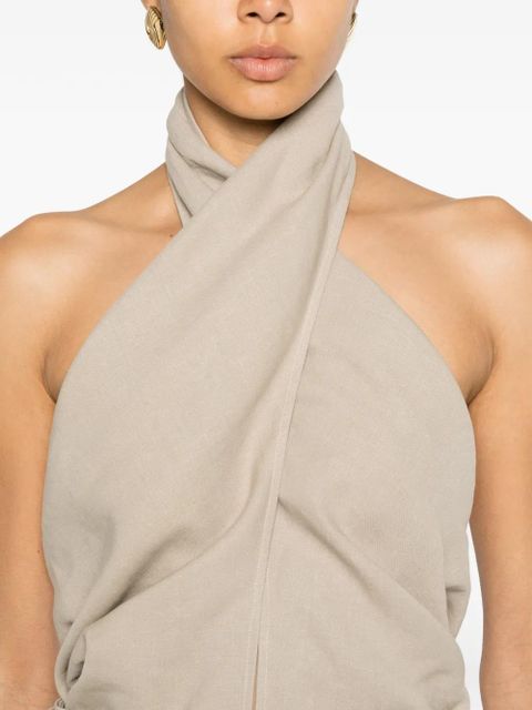 Magda Butrym halterneck blouse - Neutrals