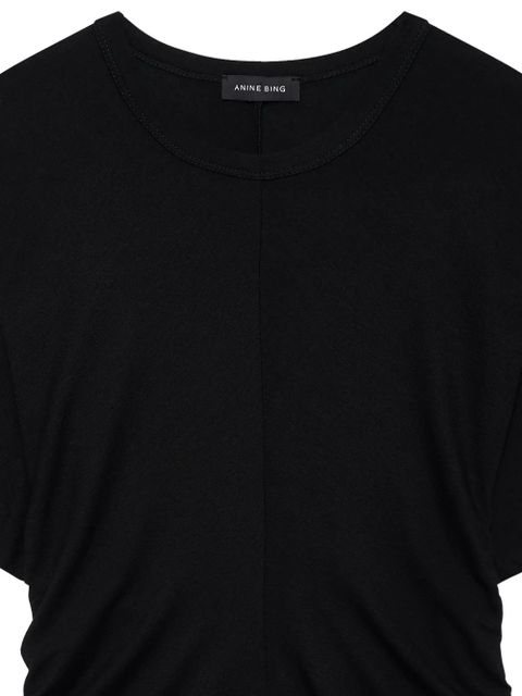ANINE BING Zadig draped-effect T-shirt - Black