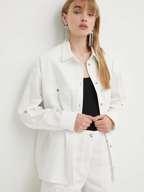 IRO koszula bawełniana damska kolor biały relaxed z kołnierzykiem klasycznym - zdjęcie produktu nr 1