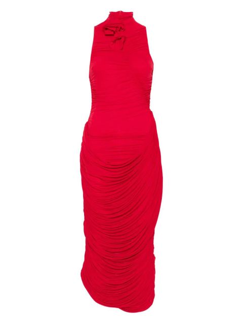 Magda Butrym high-neck draped dress - Red - zdjęcie produktu nr 1