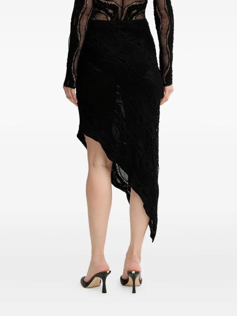 Charo Ruiz Ibiza asymmetric lace skirt - Black