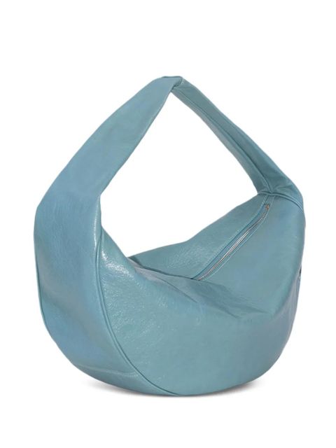 BY FAR maxi Cush creased leather shoulder bag - Blue - zdjęcie produktu nr 2