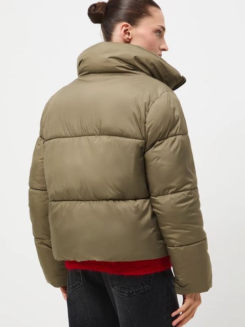 Medicine kurtka damska kolor zielony zimowa oversize