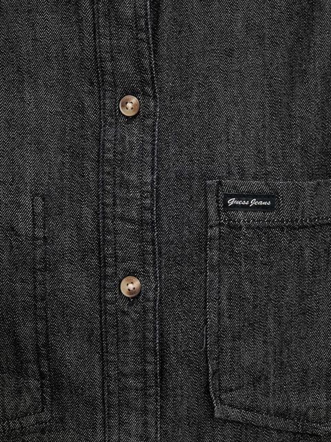 Guess Jeans koszula bawełniana damska kolor czarny relaxed z kołnierzykiem klasycznym W5BH0D D6161