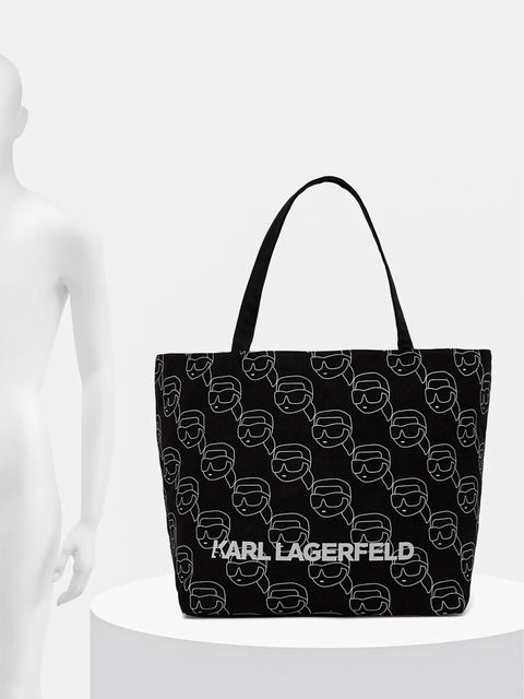 Karl Lagerfeld torebka bawełniana kolor czarny A1W50023