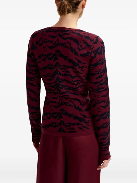 Essentiel Antwerp tiger-print top - Red