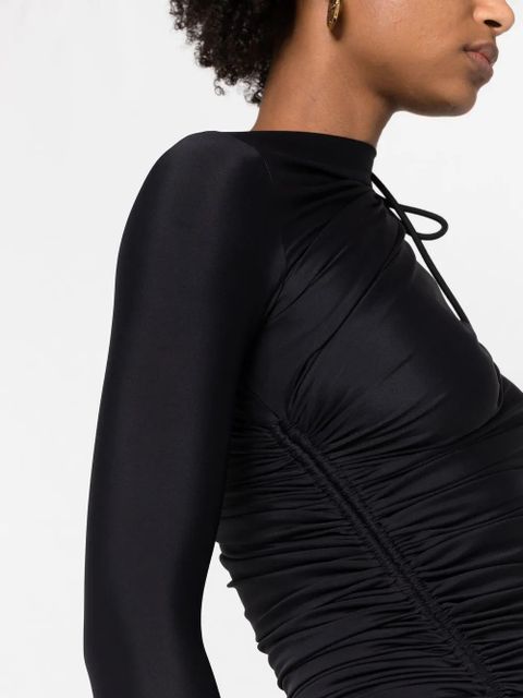 Balenciaga drawstring-detailed minidress - Black