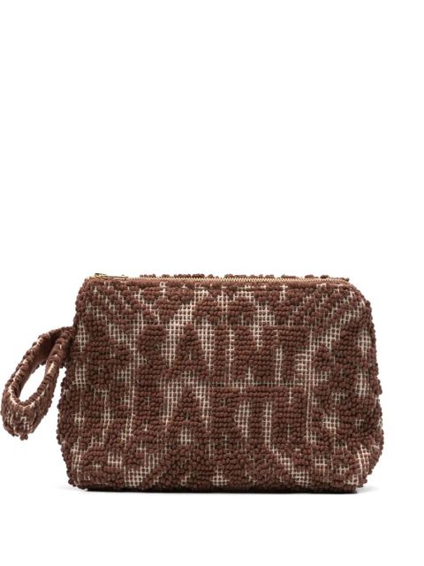 MC2 Saint Barth geometric-pattern clutch bag - Brown - zdjęcie produktu nr 1