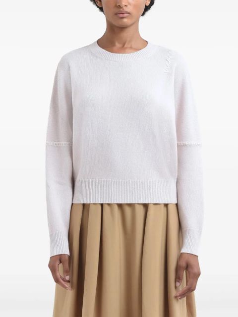 Marni whipstitch-trim sweater - Pink - zdjęcie produktu nr 2