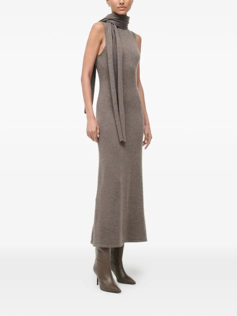 STAUD roll-neck sleeveless midi dress - Neutrals