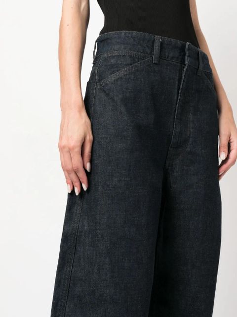 LEMAIRE seamless mid-rise wide-leg jeans - Blue