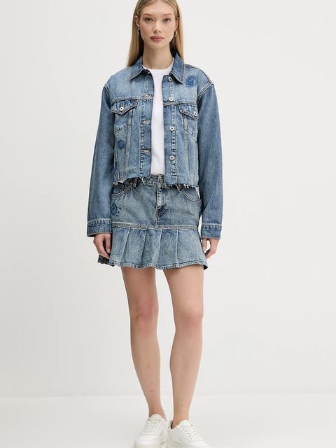 Hugo Blue spódnica jeansowa kolor niebieski mini rozkloszowana 50546318 - zdjęcie produktu nr 2