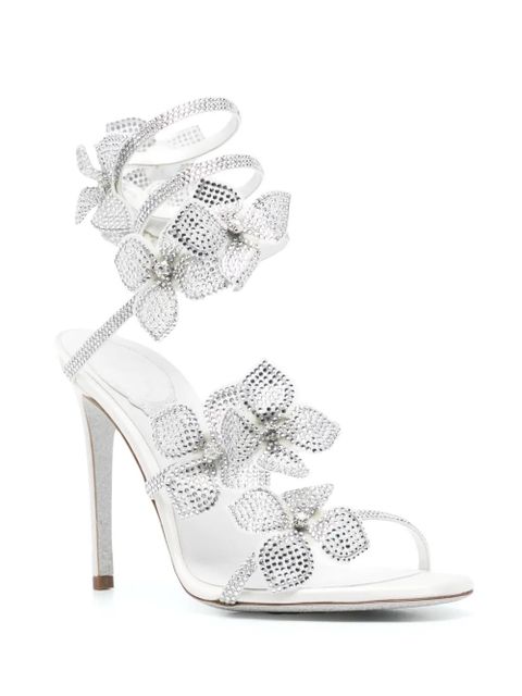 René Caovilla 105mm Floriane sandals - White