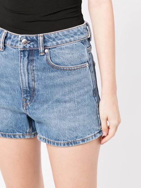 Alexander Wang Shorty high-rise denim shorts - Blue