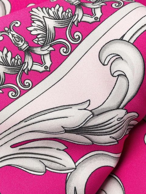 Versace Silver Baroque mini shift dress - Pink