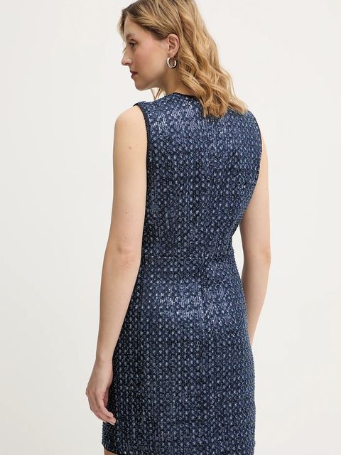 Guess sukienka GABRIELA kolor granatowy mini dopasowana W5BK41 D0771