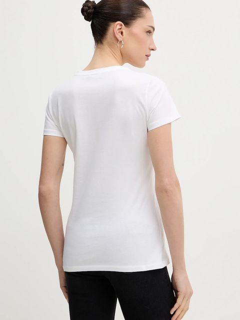 Liu Jo t-shirt bawełniany damski kolor biały WA6493 JS923