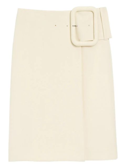 AMI Paris buckle belted midi skirt - Neutrals - zdjęcie produktu nr 1