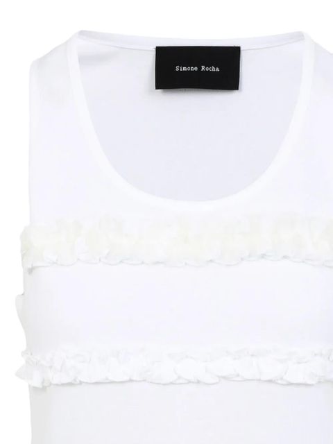 Simone Rocha ruffled top - White