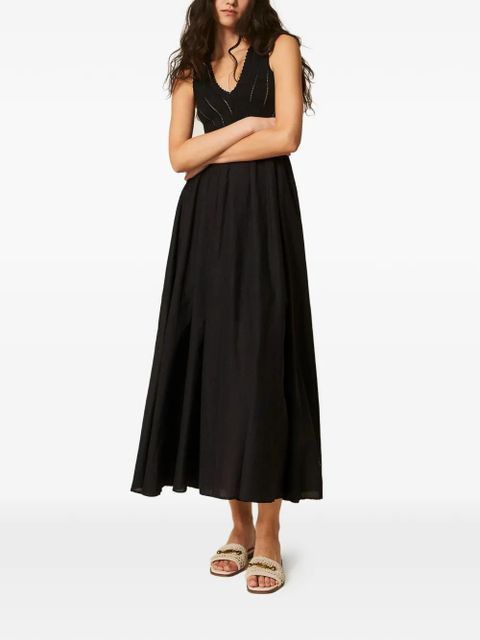 TWINSET V-neck maxi dress - Black - zdjęcie produktu nr 2