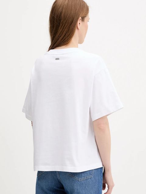 Barbour t-shirt bawełniany JEMA damski kolor biały LML0883