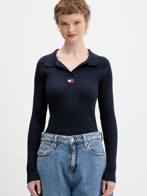 Tommy Jeans sweter damski kolor granatowy lekki DW0DW22036 - zdjęcie produktu nr 1