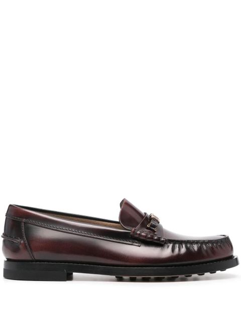 Tod's moc-stitching leather loafers - Red - zdjęcie produktu nr 1