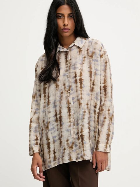 Answear.LAB koszula damska kolor brązowy relaxed z kołnierzykiem klasycznym - zdjęcie produktu nr 1