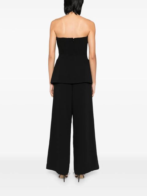 Self-Portrait bandeau crepe jumpsuit - Black