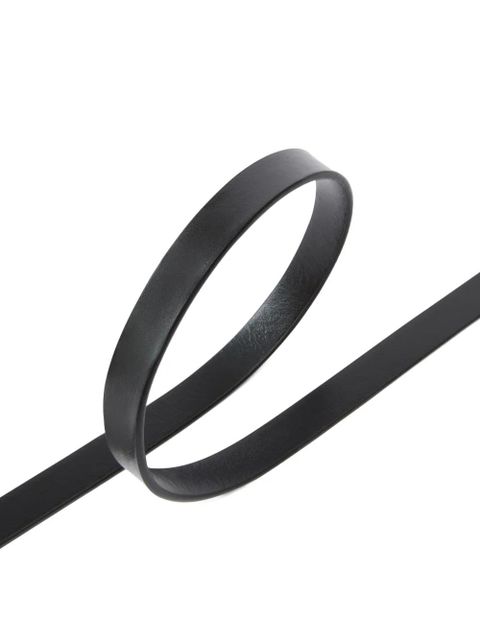 PINKO logo-plaque leather belt - Black