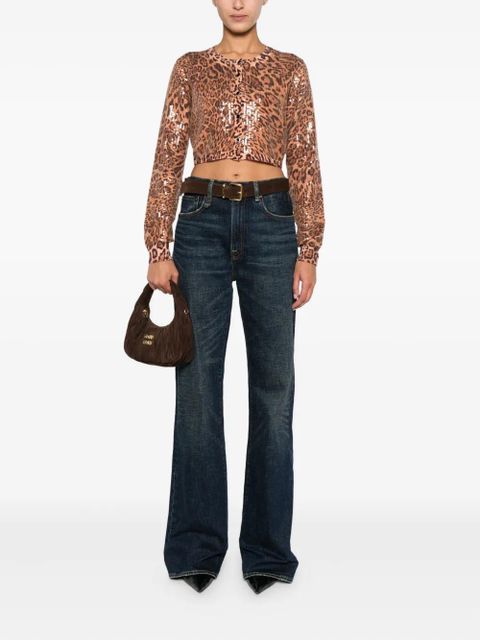 TWINSET leopard-print sequin cardigan - Brown - zdjęcie produktu nr 2