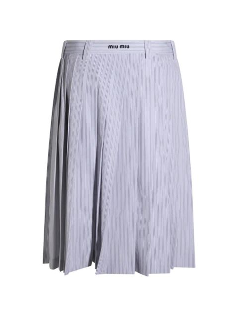 Miu Miu pleated pinstripe skirt - Grey - zdjęcie produktu nr 1