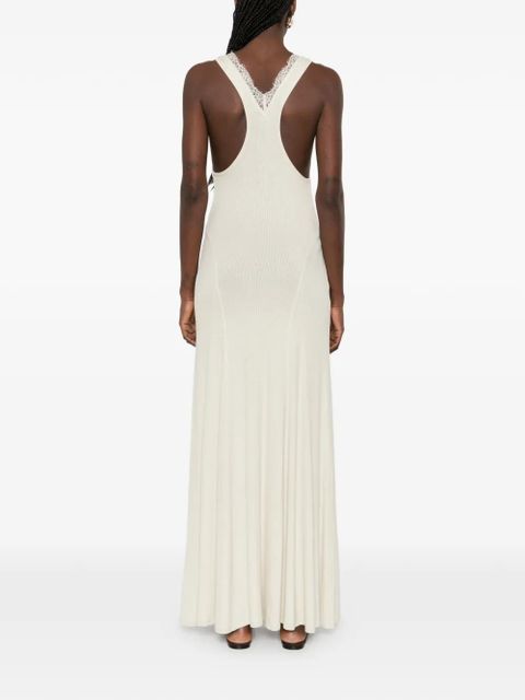Nanushka lace detail tank maxi dress - Neutrals