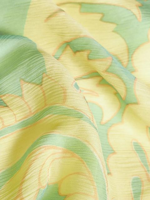 ETRO graphic-print silk dress - Green