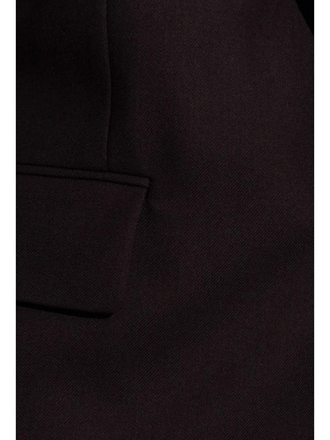 Victoria Beckham single-breasted wool blend blazer - Brown