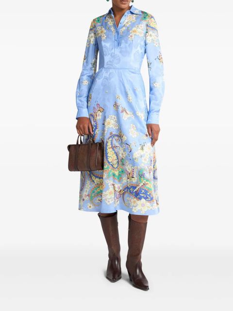 ETRO shirt midi dress - Blue