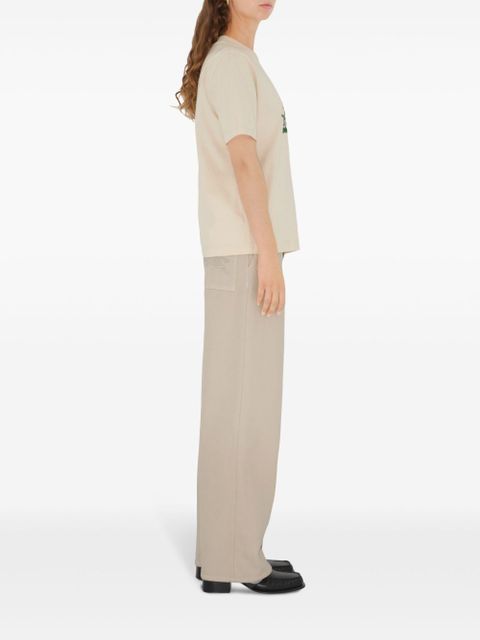 Burberry Daisy Logo Cotton T-shirt - Neutrals