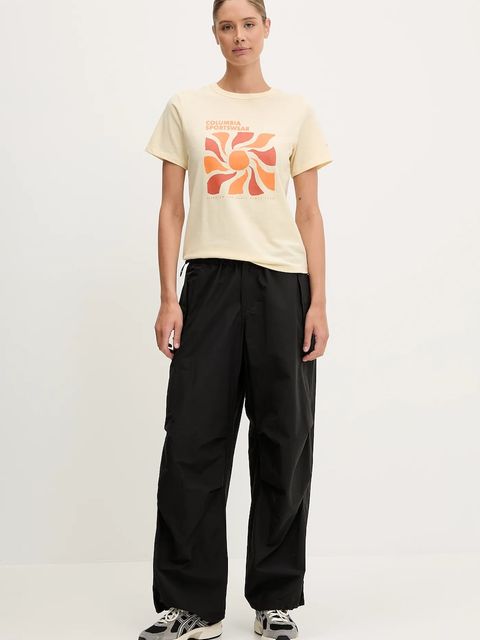 Columbia t-shirt Sun Trek damski kolor żółty 2120133