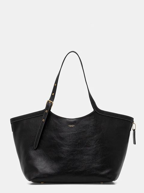 Coach torebka skórzana kolor czarny CAM00 - zdjęcie produktu nr 2