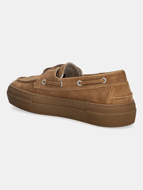 Copenhagen mokasyny zamszowe CPH177 damskie kolor brązowy na platformie CPH177