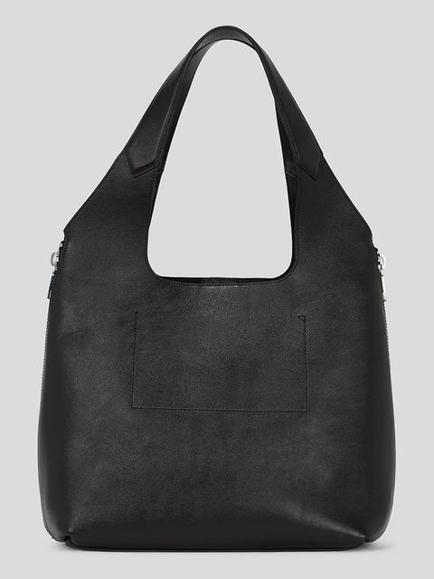 Karl Lagerfeld torebka skórzana K/HARDWARE kolor czarny A3W30080