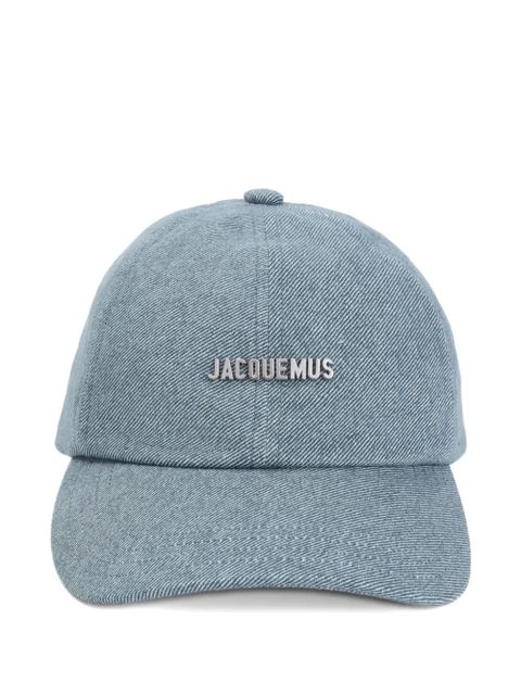 Jacquemus Gadjo logo-plaque denim cap - Blue - zdjęcie produktu nr 1