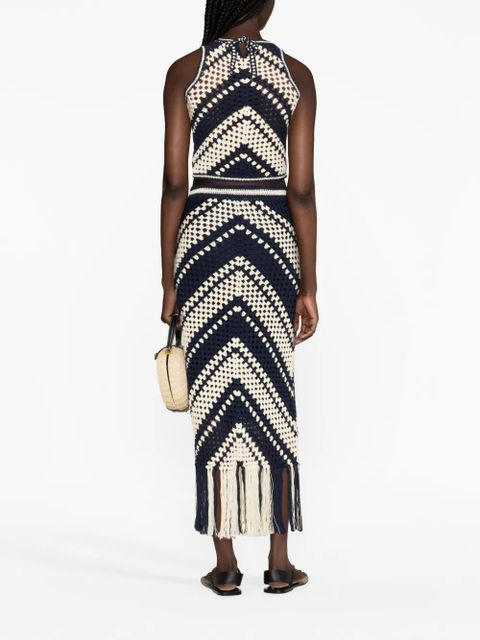 ZIMMERMANN Chintz crochet fringed skirt - Neutrals - zdjęcie produktu nr 2