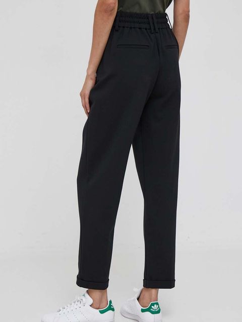 United Colors of Benetton spodnie damskie kolor czarny dopasowane high waist