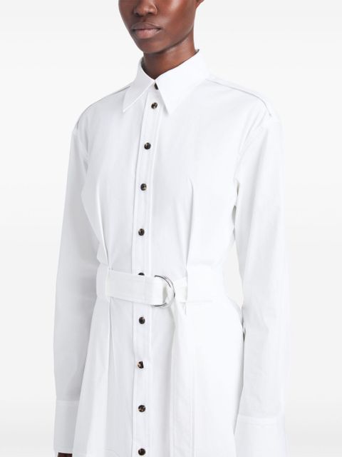 Proenza Schouler long-sleeve poplin shirt dress - White