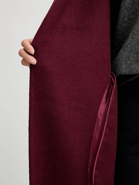 Calvin Klein płaszcz z dodatkiem wełny kolor bordowy LV040WL571