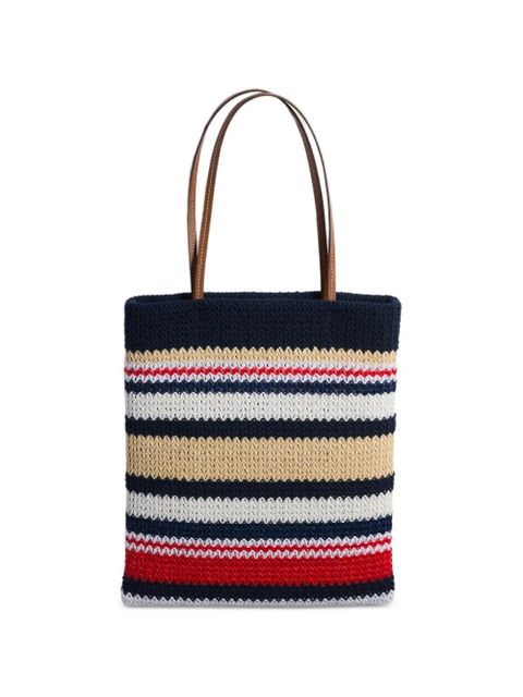 Miu Miu raffia-effect woven tote bag - Blue - zdjęcie produktu nr 2