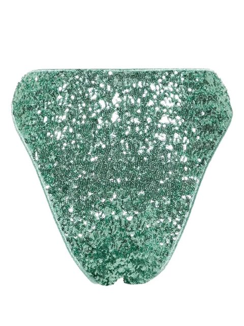 Oséree sequin-embellished bikini bottoms - Green - zdjęcie produktu nr 2
